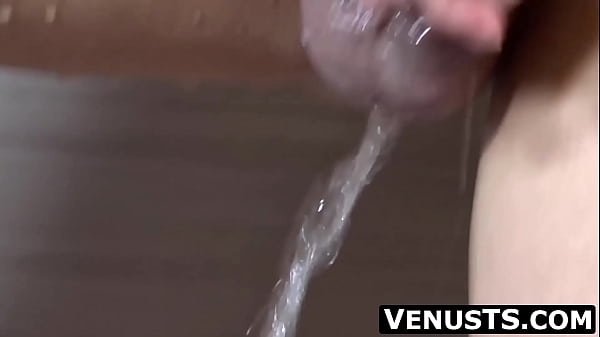 Big tits Asian tranny Venus Luxx is fullfiling our fantasies washing her smoking hot body while slowly wanking her big cock.