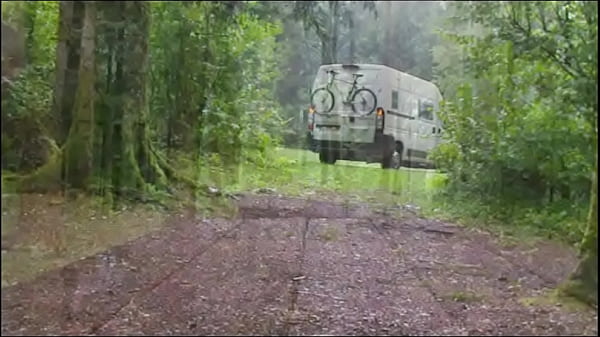 bdsm games in forest a rainy day 