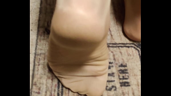 different footplay_in tan nylons