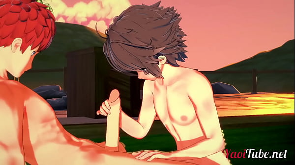 Play MP4 - Fate Yaoi - Shirou & Sieg Having Sex in a Onsen&period; Blowjob and Bareback Anal with creampie and cums in his mouth 1&sol;2