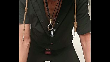 Pierced Dude Cumming On Flip Flops thumbnail