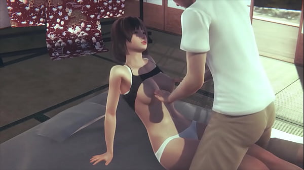 Japanese 3d girl makes sweet love