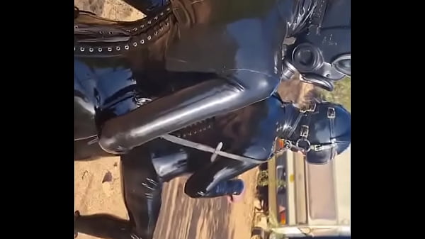 Latex pony action in portuguese with discipleofdevotion full rubber action in the heat