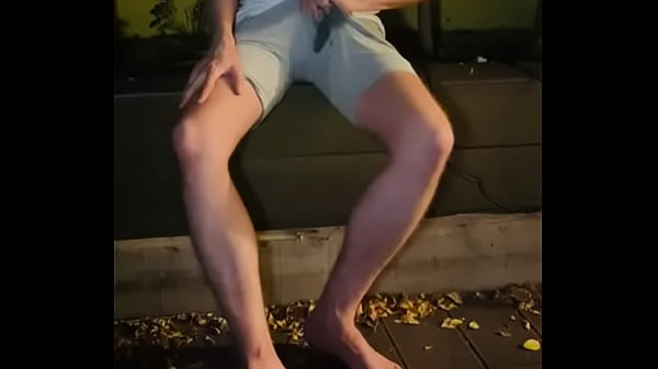 Amateur Boy Pees Himself In The Garden (wets His Grey Shorts, Grey Undies And White Tshirt) thumbnail