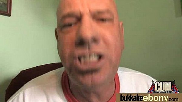 Ebony gets group cumshots 10 