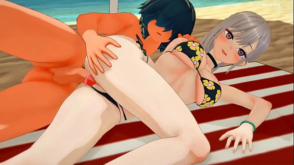 Marin kitagawa follando en la arena 