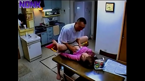 Asian wife provokes a fruit seller in front her husband and fucks him 