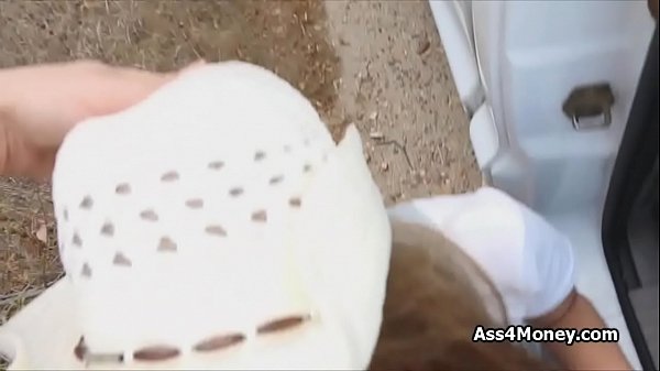 Hitchhiking cowgirl receivesmoney for sex outdoor