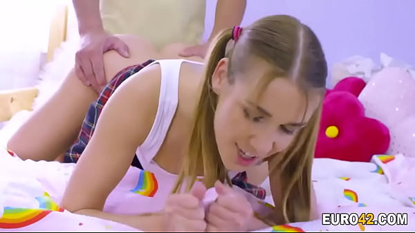 Horny teen_fucked hard while her parents were downstairs