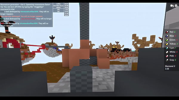 Destroying in bed wars no weapons 