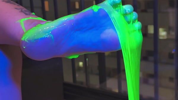 Enjoy my slime sticky feet 