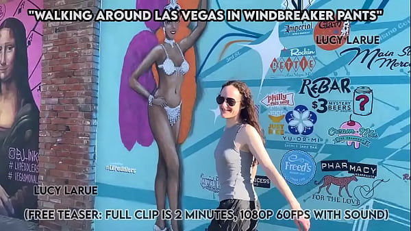 Walking around las vegas in windbreaker pants 