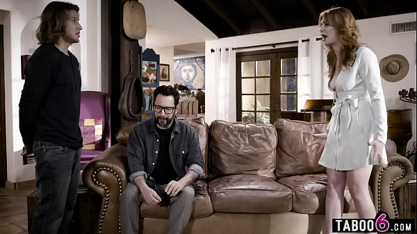 step Son brought redhead teen Lacy_Lennon as a gift_for his mourning