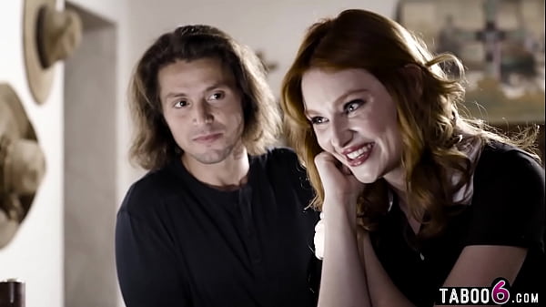 step Son brought redhead teen LacyLennon_as a gift for his mourning