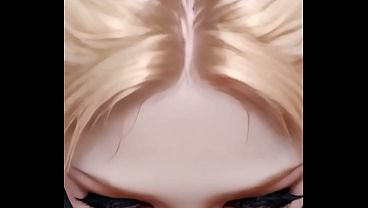 Psycho cosplay girl deepthroat & messy facial cumshot ai animation