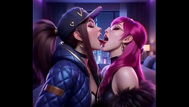 Nonton Kpop Lesbian Kissing Lol Videogame thumbnail