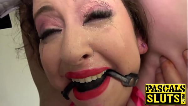 Nasty subslut_gagged for spanking and analdestruction