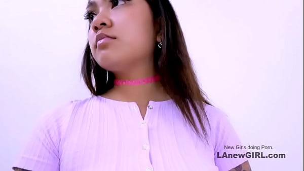 Cute Tattooed Girl Treats Big Cock withHot Tease Casting Call