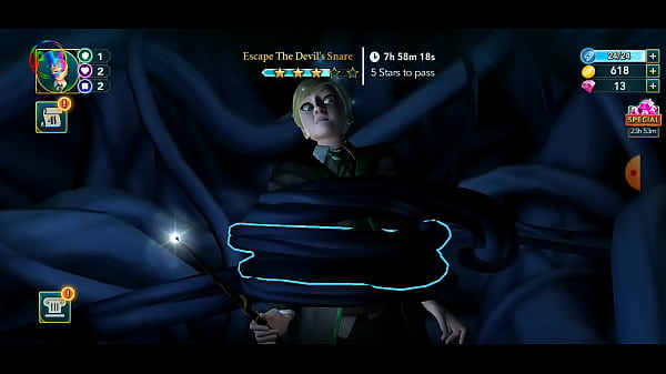 Hogwarts mystery plant tentac1es trap and use girl and her friends 