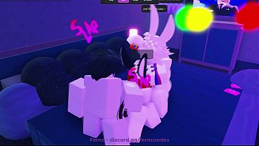 Red-head bunny femboy gets double-teamed