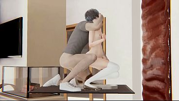 Glassy Voyeurism - Femboy Getting Deeply Fucked and Filled in a Raw and Risky Window Scene