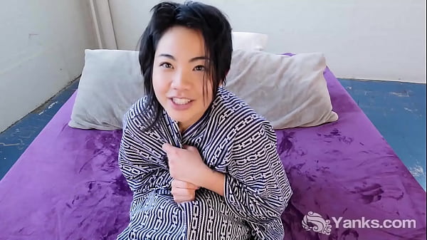 Horny asian honey from Yanks Hope Gold playing with her adorable body for a big orgasm 