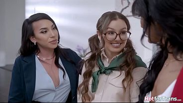 Tgirl Victoria Grant Brings In Girl Scout Leana Lovings To Her Asian Shemale Wife Kasey Kei.the Teen Suck Cock While Shes Fucked By The Big Cock Trans thumbnail