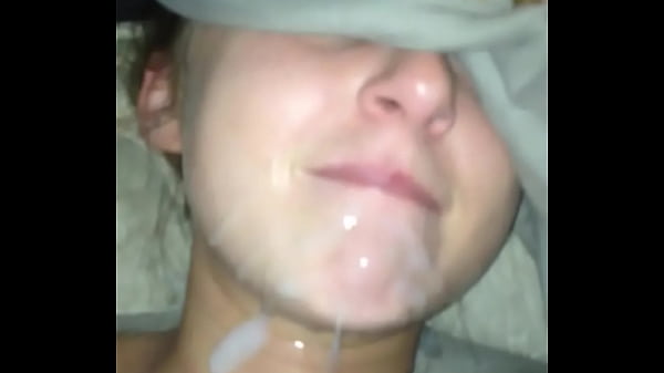 Young slit takes load on her face 