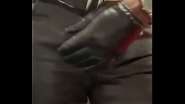 Black Leather Smoking Bate &amp_ Heavy Cum