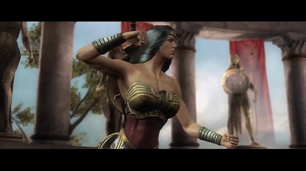 Wonder Woman bends over for the god of war 