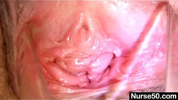 Sexy Milf in nurse uniform stretching hairy pussy 