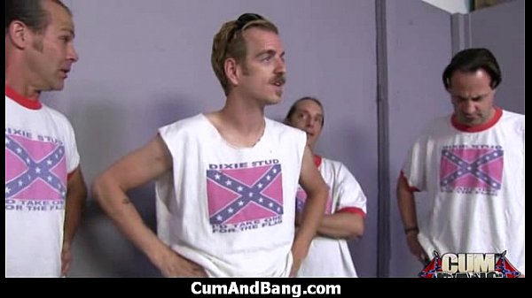 Supr hot ebony chick blows_a group_of whitedicks 22