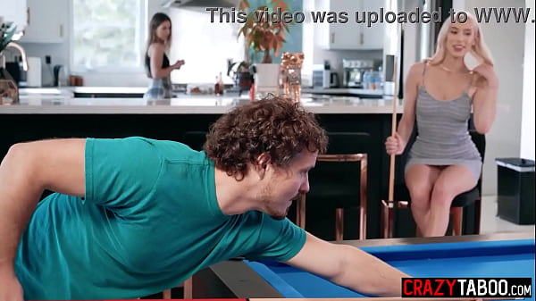 Strip pool leads to sex with 2 big booty hot babes