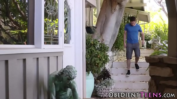 Teen gets pussy rough fucked and sucks