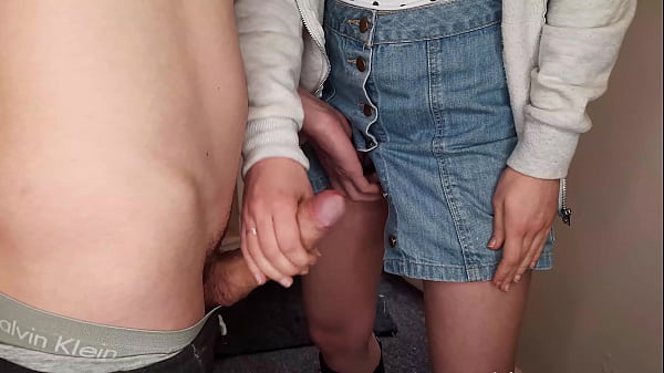 Play MP4 - Public Dick Flash&excl; Neighbour Girl Caught Guy Jerking off and Helped him Cum&excl; Rough facefuck&comma; deepthroat and cum hate