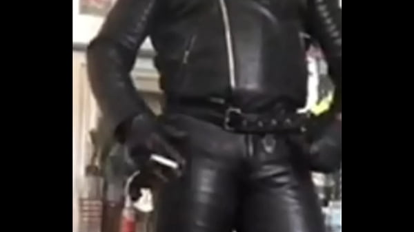 Sexy Leather Black Leather Muscle Big Butt Smoking Scene Preview