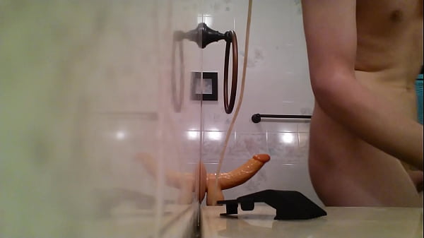 Sissy husband fucks wife'_s dildoe