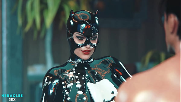 Catwoman enjoying his delicious oral