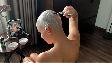 Shaving Head Fetish Bald Head Girl thumbnail