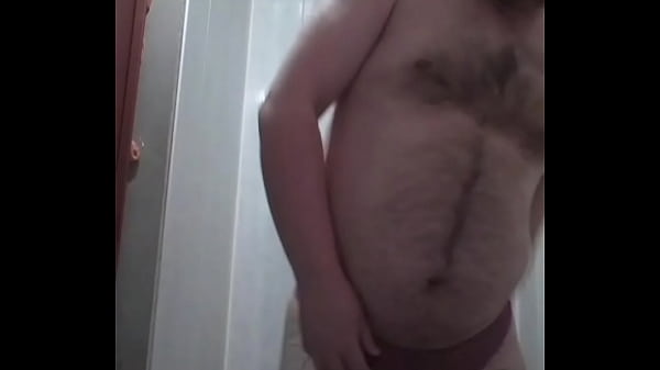 Funny guy shakes his dick and slaps his ass))))