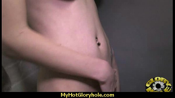 Gloryhole cock licking and sucking interracial 15