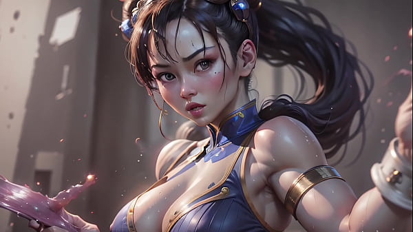 Chun li sem roupa com tes&atilde;o de bikini 