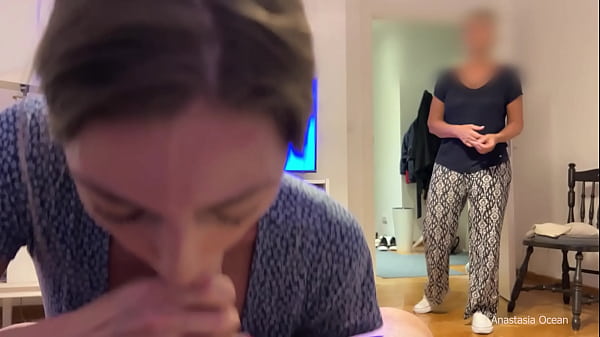 My stepmother came to home when i wasgiving a blowjob to my boyfriend we had a conversetion and she saw how i suck and he cum in my mouth anastasia ocean