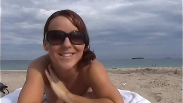 Tiny redhead toppless on beach sucks and fucks milf hunter gets huge load on face preview