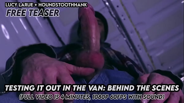 Testing it out in the van behind the scenes