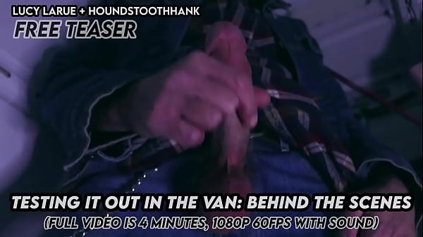 Testing it out in the van behind the scenes 