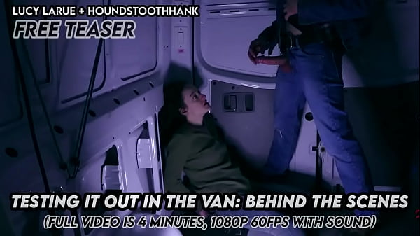 Testing it out in the van behind the scenes 