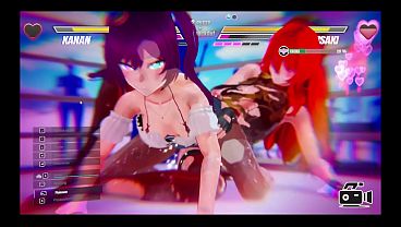 Lesbian Battle [ Bdsm Sex Game ] Ep.1 Read Head Lesbian Scissoring And Squirting Fight ! thumbnail