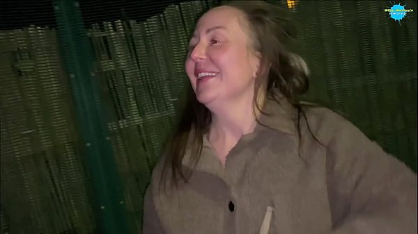 Dirty street girl has objects up her pussy and pulls them out