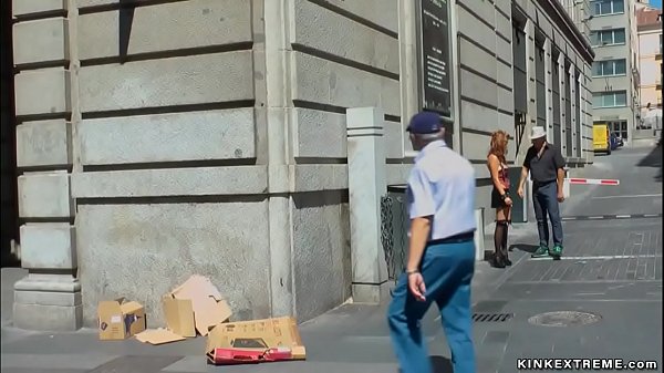 Gabbie Hanna: Euro slut is rough banged in public